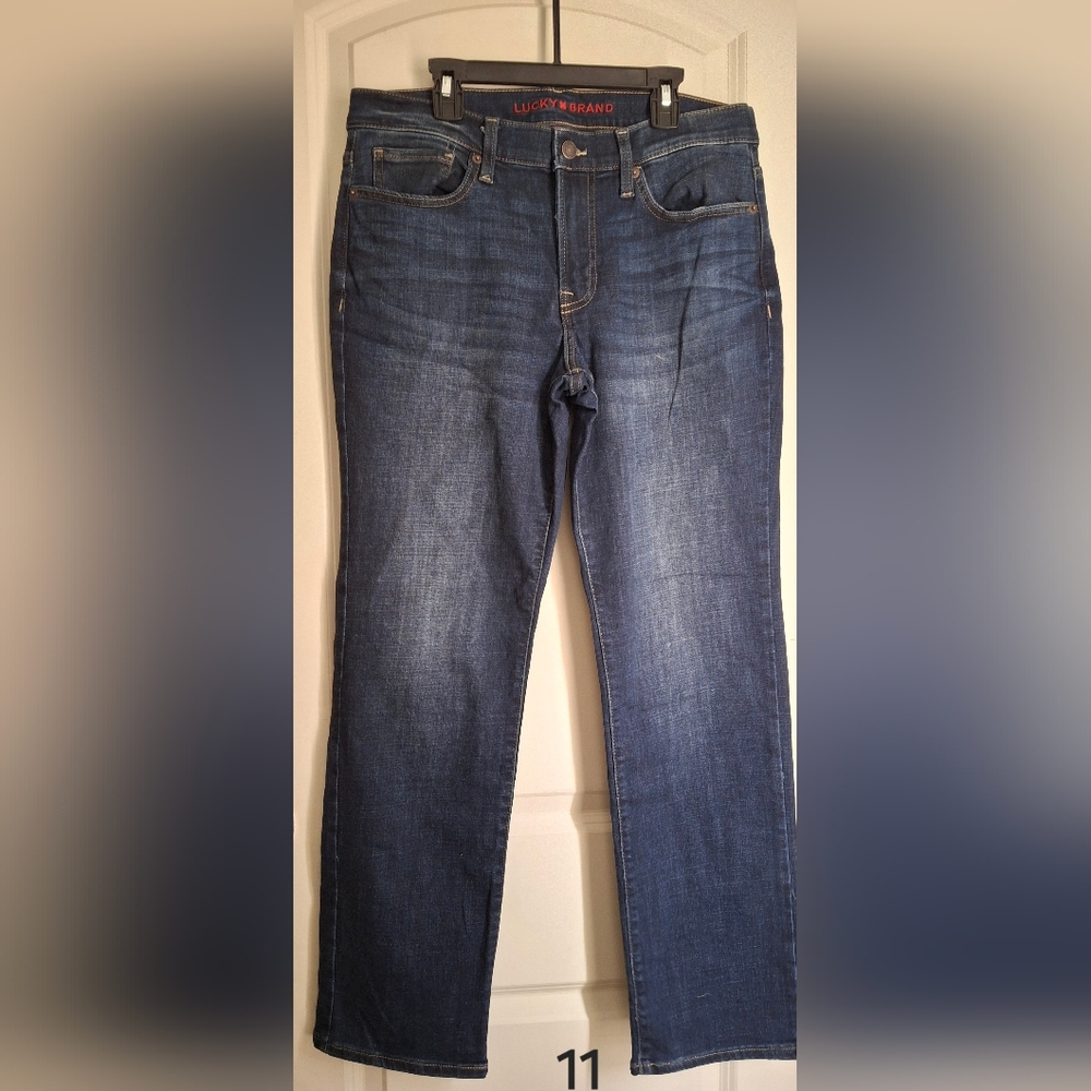 Lucky‎ Brand Mid Rise Straight Women's Jeans Sz 10/30a Dark Blue Casual